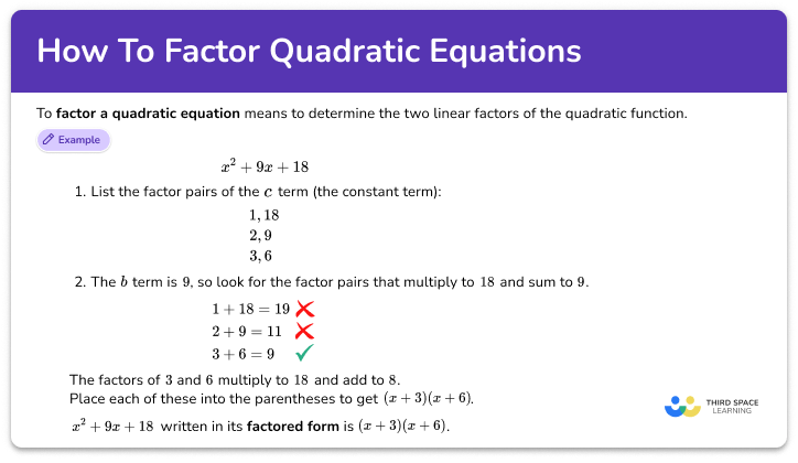 How to factor quadratic equations