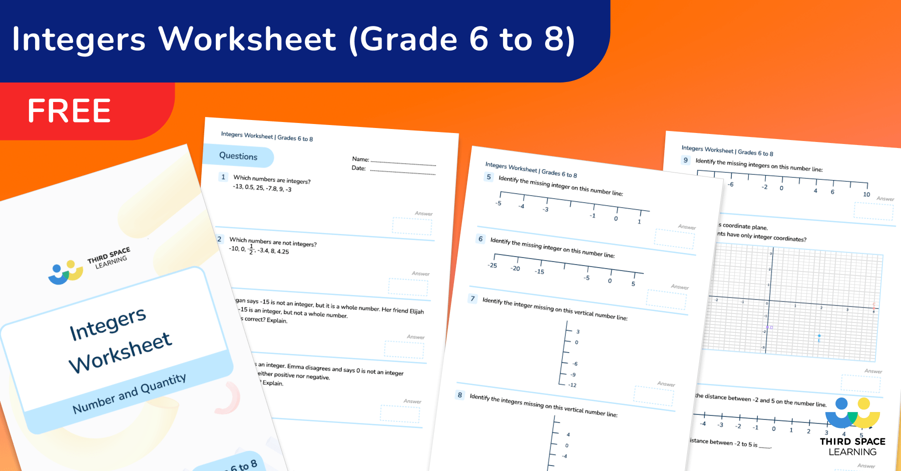[FREE] Integers Worksheet