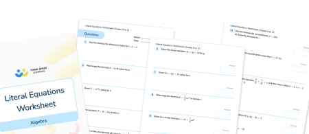 Literal Equations Worksheet