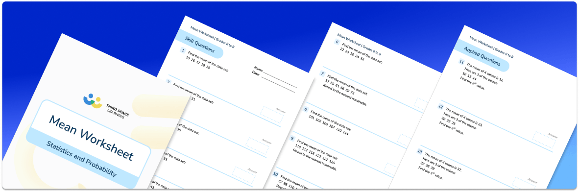 Mean Worksheet