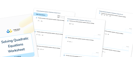 Solving Quadratic Equation Worksheet