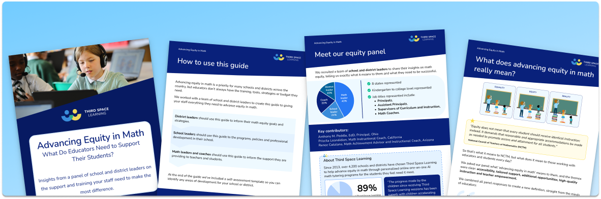 Advancing Equity in Math: What do Educators Need?