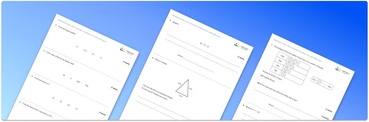 AQA Maths Foundation Papers: Set 4 (2025)