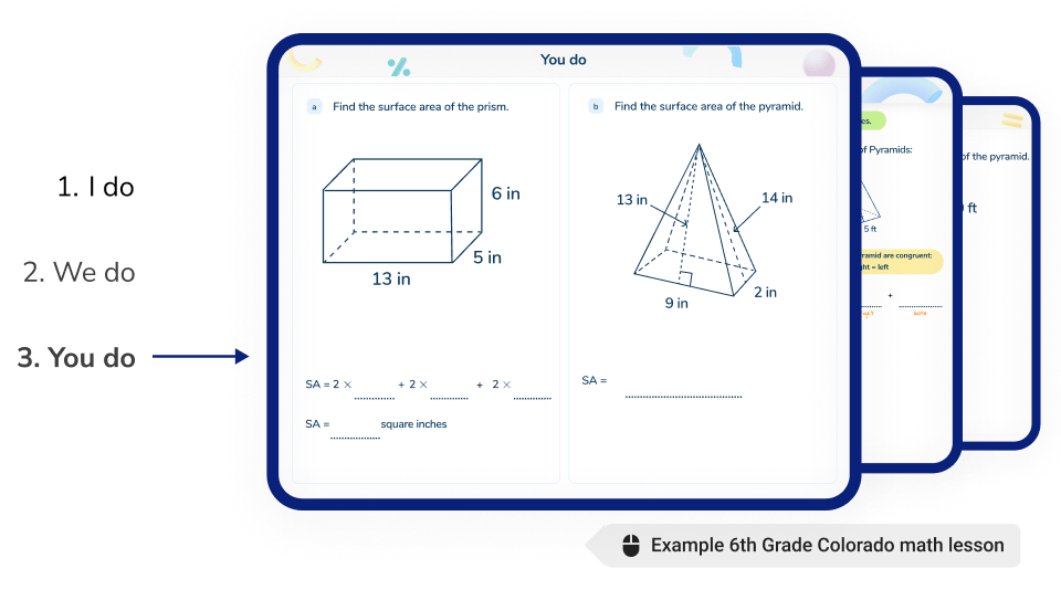 <h4>Standards-aligned math lessons</h4><br>