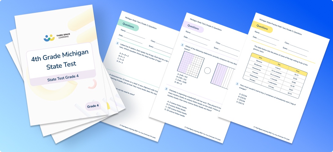 3rd Grade To 8th Grade Michigan M-STEP Practice Tests