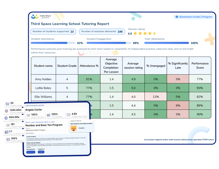 Third Space Learning lesson reports