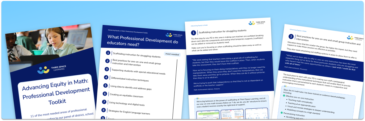 Advancing Equity in Math: Professional Development Toolkit