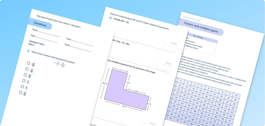 [FREE] 7th Grade Math Resources - Third Space Learning