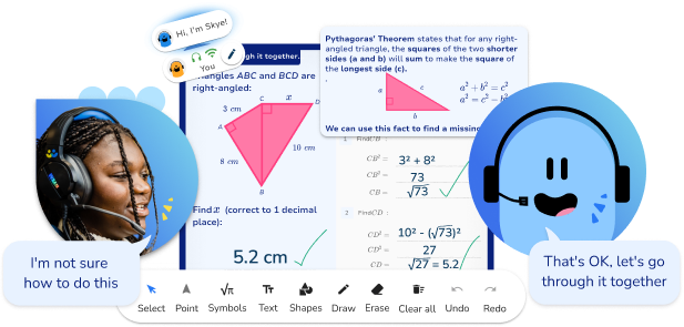 AI tutoring with Skye, the AI maths tutor