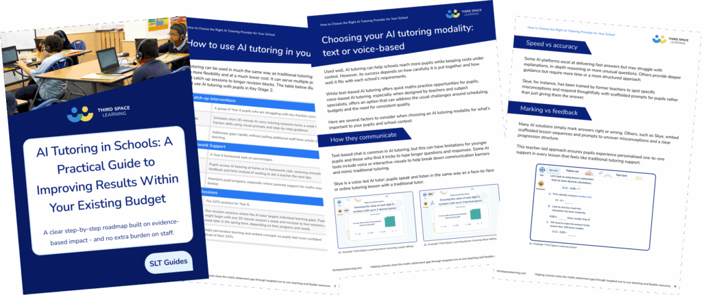 Third Space Learning AI policy covering ChatGPT maths
