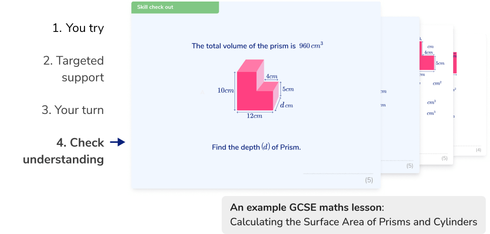Structured, scaffolded GCSE maths lessons