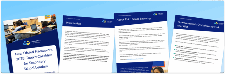 New Ofsted Framework 2025 Toolkit Checklist - Third Space Learning