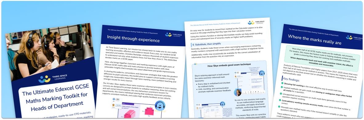 The Ultimate Edexcel GCSE Maths Marking Toolkit for Heads of Department 