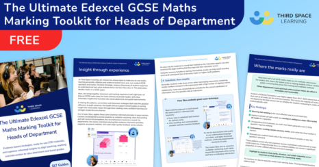 GCSE Maths Mark Schemes: A Toolkit for Heads of Department
