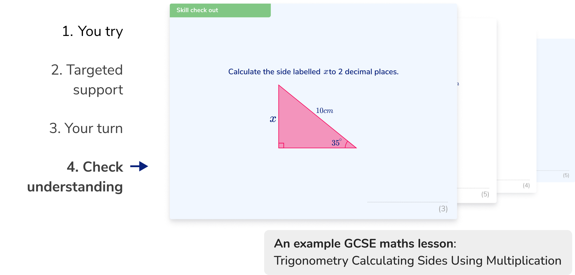 Structured, scaffolded GCSE maths lessons