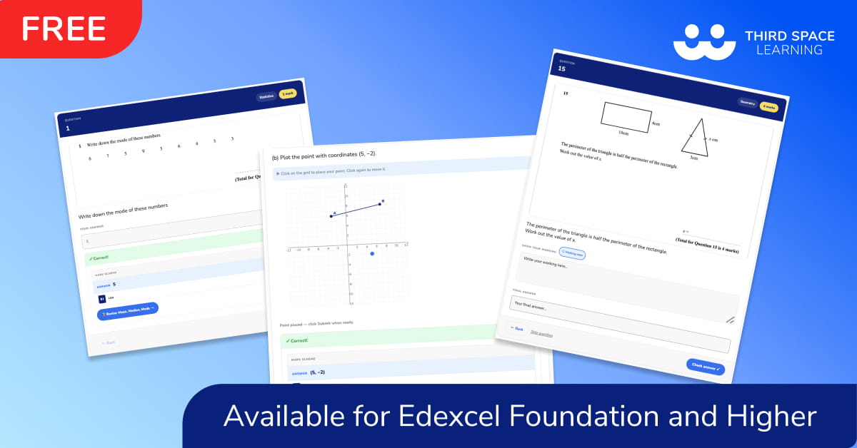 Free Interactive GCSE Practice Papers - Third Space Learning