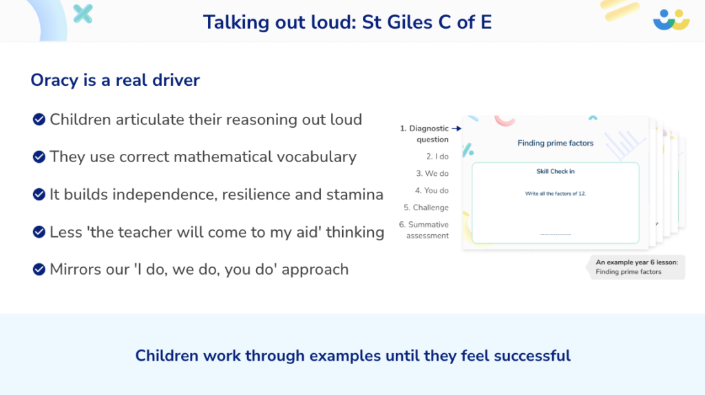 Benefits of oracey with AI tutor Skye at St Giles C of E primary school