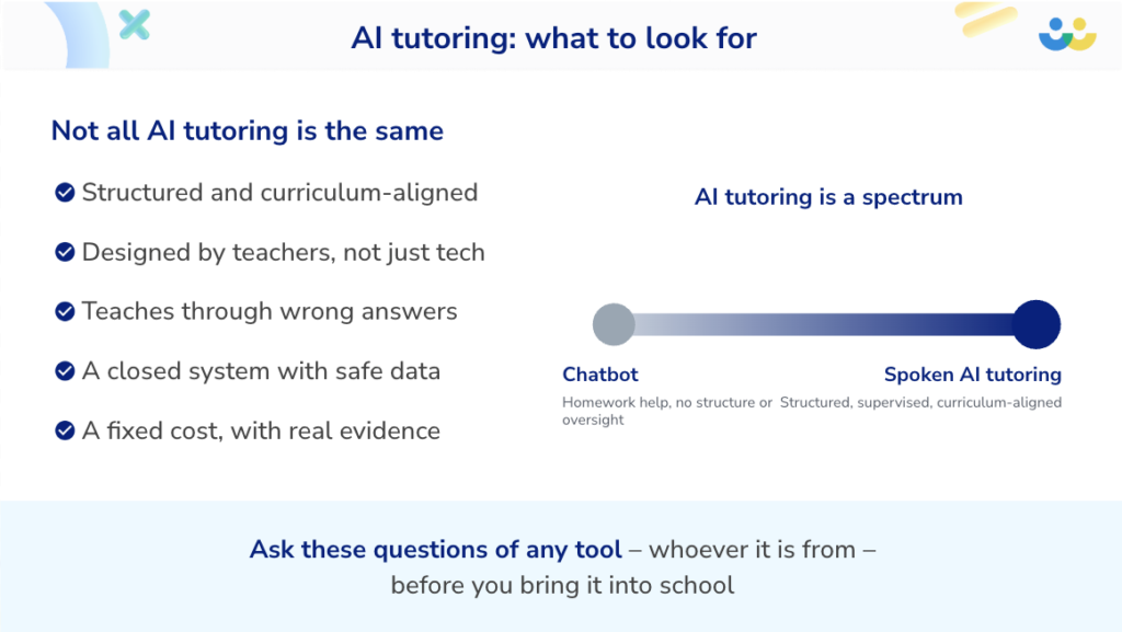 What to look for in AI tutoring 