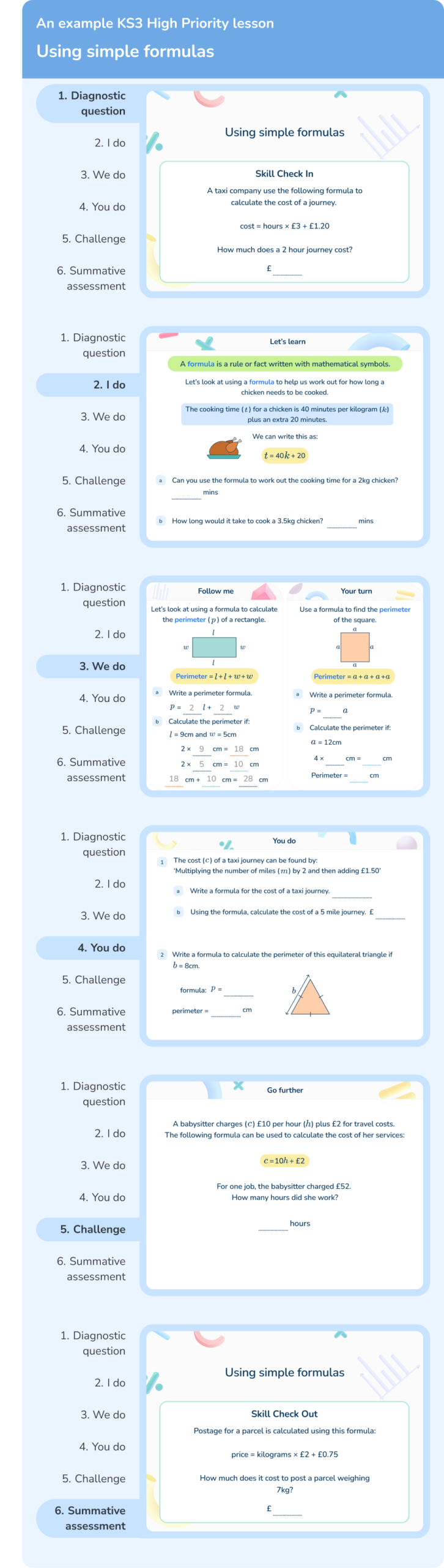 Structured, scaffolded Key Stage 3 maths lessons