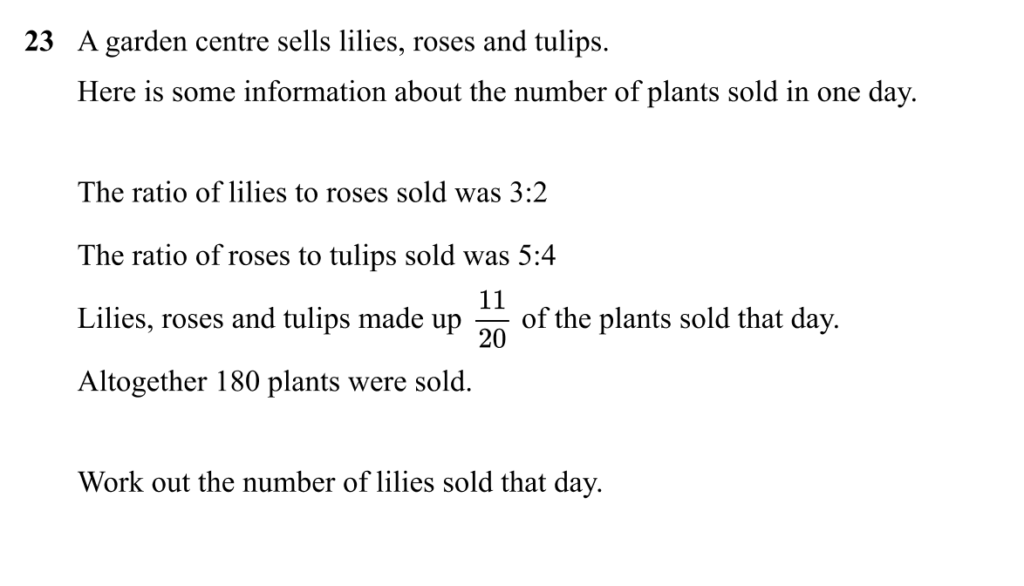 Third Space Learning’s Edexcel Foundation Set 5 Paper 1, Q23