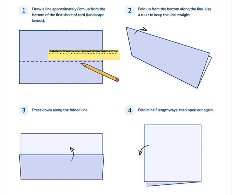 How to make your place value concertina step 1